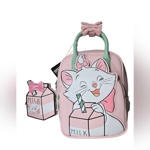 Loungefly Disney Aristocats Marie Milk Carton Mini Backpack Set NWT
